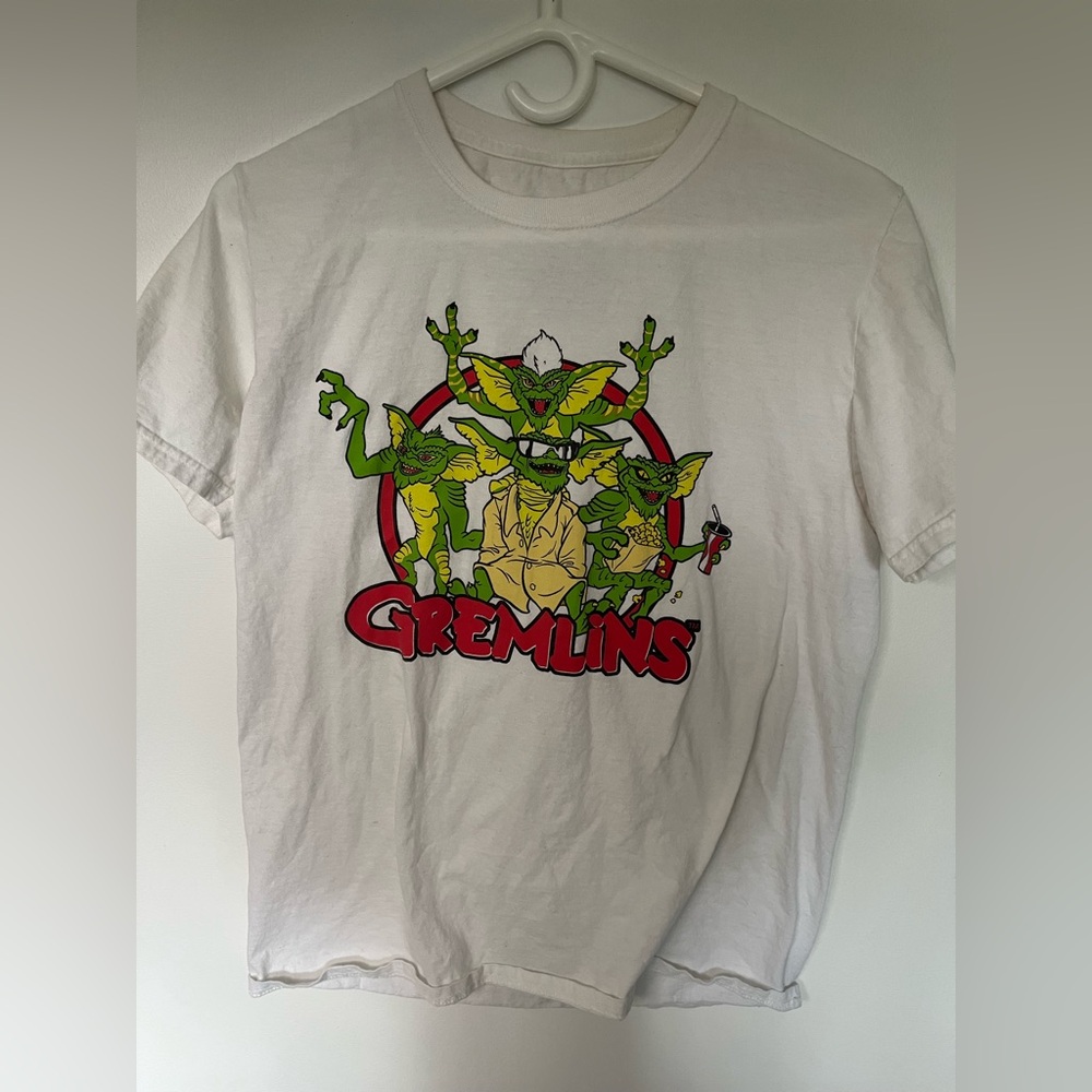Gremlins Graphic Tee - White with Green Characters